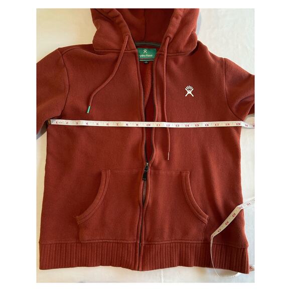 Hydro Flask Womens Burnt Orange Zip Up Hooded Jacket Size Medium Relaxed Fit - Picture 7 of 11